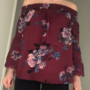 Target off the shoulder floral blouse